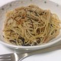 うーみそ's cooksnap of when they made 塩昆布で桜えびとエノキのスパゲッティー.