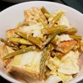 足場ｼﾞｬﾝｷｰ's cooksnap of when they made アスパラキャベツと厚揚げのマヨポン炒め.