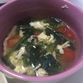 赤たんこにょたん's cooksnap of when they made ごま油が決め手☆法蓮草とトマトの卵スープ.