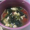 赤たんこにょたん's cooksnap of when they made ごま油が決め手☆法蓮草とトマトの卵スープ.