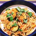 meg115's cooksnap of when they made 茄子とトマトのパスタ♪.