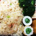 風★鈴's cooksnap of when they made 揚げ玉とねぎの めんつゆご飯(おにぎり).