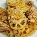 Macaw's cooksnap of when they made れんこんと豚肉のピリ辛炒め.