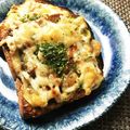 ｍａｒしゃん's cooksnap of when they made ゴーヤのお好み焼き風味のトースト.