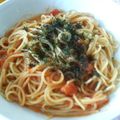 cookhanako's cooksnap of when they made トマトマヨパスタ♪.