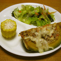 ストーンムーン's cooksnap of when they made ハロウィン☆かぼちゃの肉詰めオーブン焼き.