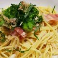 茜音＊'s cooksnap of when they made きのことベーコンのパスタ。.
