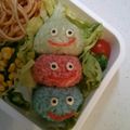 mietomo's cooksnap of when they made 簡単★可愛いスライムタワーキャラ弁.