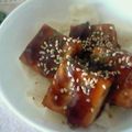 万華月's cooksnap of when they made 美味しい♪厚揚げのもろみ味噌焼き.