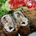 まつ娘's cooksnap of when they made カツ♫なすを生姜焼き用豚肉でサンド☆.