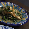 食道楽ing's cooksnap of when they made 牡蠣とほうれん草のガーリックバター炒め.