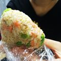 クルクルぴょこりん's cooksnap of when they made 枝豆鮭チーズで鮮やかおにぎり.