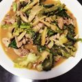 しぃ姐☆'s cooksnap of when they made 妊婦ママの豚バラゴーヤ味噌炒め.
