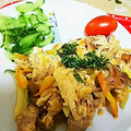 ユーロン's cooksnap of when they made マヨでコク旨♪ズッキーニと豚肉の卵とじ.