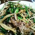 あーちゃん★27's cooksnap of when they made ニラとゴボウ、牛肉のスタミナきんぴら.