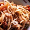 ふわふわしっかり's cooksnap of when they made ランチにパパっと♥豚キムチの焼きうどん.