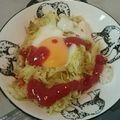 六角電波's cooksnap of when they made うちの朝食の定番❤簡単巣ごもり卵❤.