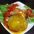 新妻あや's cooksnap of when they made ★チーズハンバーグのロコモコ★.