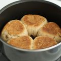 じんばろ's cooksnap of when they made フライパンで焼く天然酵母パン（玄米）.