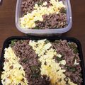yukaぶぅちゃん's cooksnap of when they made お弁当に♪豚ひき肉とピーマンのそぼろ丼.