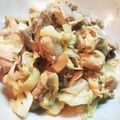mihonakari's cooksnap of when they made お肉とキャベツのマヨポン炒め.
