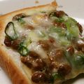 のんのののんの's cooksnap of when they made サクッ☆トロ♪のW食感の納豆トースト☆.
