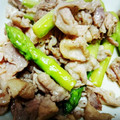 バニラchan's cooksnap of when they made アスパラと豚肉のマヨつゆ炒め.