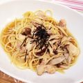 えりにゃ☆'s cooksnap of when they made 簡単☆鶏ときのこの和風スープパスタ.
