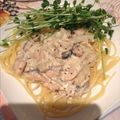 denkoちゃん's cooksnap of when they made きのこと鮭のマスタードクリームソース.