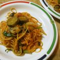 しのばぁたん's cooksnap of when they made 茄子とベーコンのパスタ～ナポリタン～.