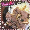 しろくまmama＊'s cooksnap of when they made ガーリックバターしょうゆで！肉食系豚丼.