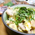 料理にゃんきち's cooksnap of when they made 卵とベーコンのトロリ丼焦がしニンニク風味.