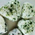 hinato母's cooksnap of when they made 大根の葉で。菜飯のおにぎり。.