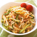 えれぼん's cooksnap of when they made もやしときゅうりとハムの酢の物♪.