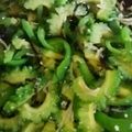 クックAYVNGG☆'s cooksnap of when they made ゴーヤーとピーマンとじゃこの塩昆布炒め.