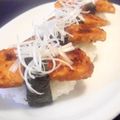 じゅん１３'s cooksnap of when they made テンペのﾆﾝﾆｸ味噌漬焼握り.