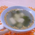赤い電話's cooksnap of when they made 豆腐とわかめの中華スープ.