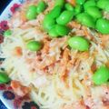ゆんのぉぉぉ's cooksnap of when they made 簡単☆ スモークサーモンのクリームパスタ.