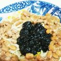 クックH4A7UH☆'s cooksnap of when they made 純和風？！納豆とノリ佃煮の和風パスタ.