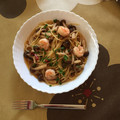 snoopy．．☆'s cooksnap of when they made 小エビとしめじの和風パスタ.