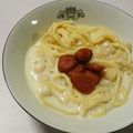 TheToY's cooksnap of when they made 缶スープ救済！ありあわせパスタ.