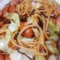 ♡ちぃﾀﾝまま♡'s cooksnap of when they made 塩こんぶとキャベツとウインナーのパスタ.
