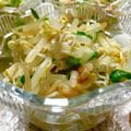 三つ葉1005's cooksnap of when they made もやしとニラの梅じゃこ和え.