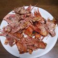 fiatcinq's cooksnap of when they made 甘えび頭でエビ煎餅風～♪.