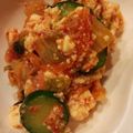 さかさかママ's cooksnap of when they made キムチとキュウリの白和え.