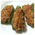 ちゃいろ猫's cooksnap of when they made ピーマンの肉詰め(⌒‐⌒).