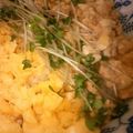 鮎蔵☆'s cooksnap of when they made 豆腐と鶏そぼろ丼.