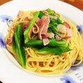 ☺︎ちぃズ☺︎'s cooksnap of when they made 春キャベツとベーコンのパスタ.