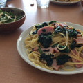 dorydory's cooksnap of when they made ほうれん草とベーコンの和風パスタ.