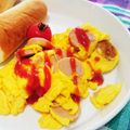 Kαi＊MαMα's cooksnap of when they made 魚肉ソーセージ入りのスクランブルエッグ♪.